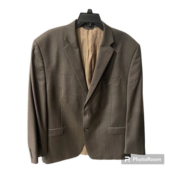 Lauren Ralph Lauren Jacket Mens 46R Brown Plaid Wool Blazer Sportcoat Preppy - Picture 1 of 12